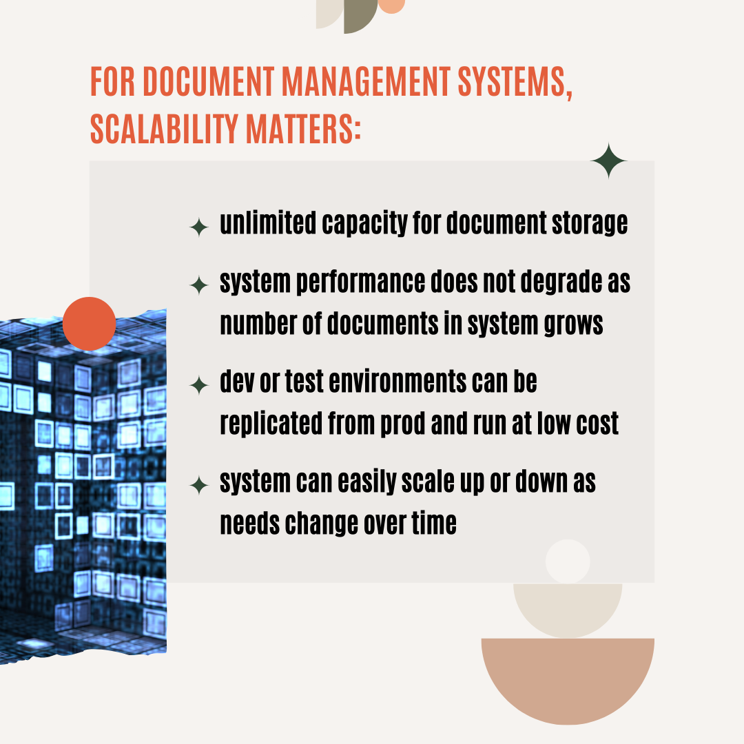 For document management systems, scalability matters